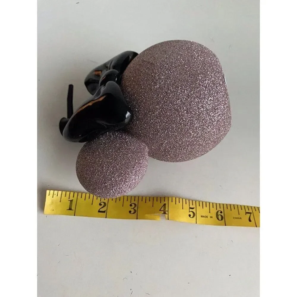 DISNEY Minnie MOUSE Rose Gold Glitter Black Ears SOAP Lotion DISPENSER With PUMP